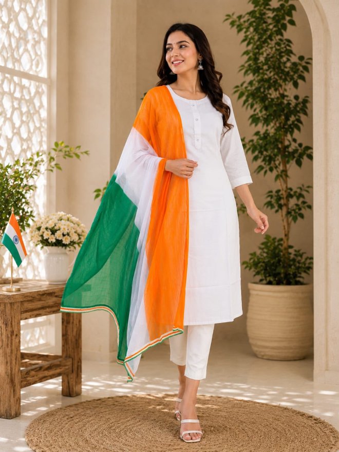Tricolor Festive Dupatta