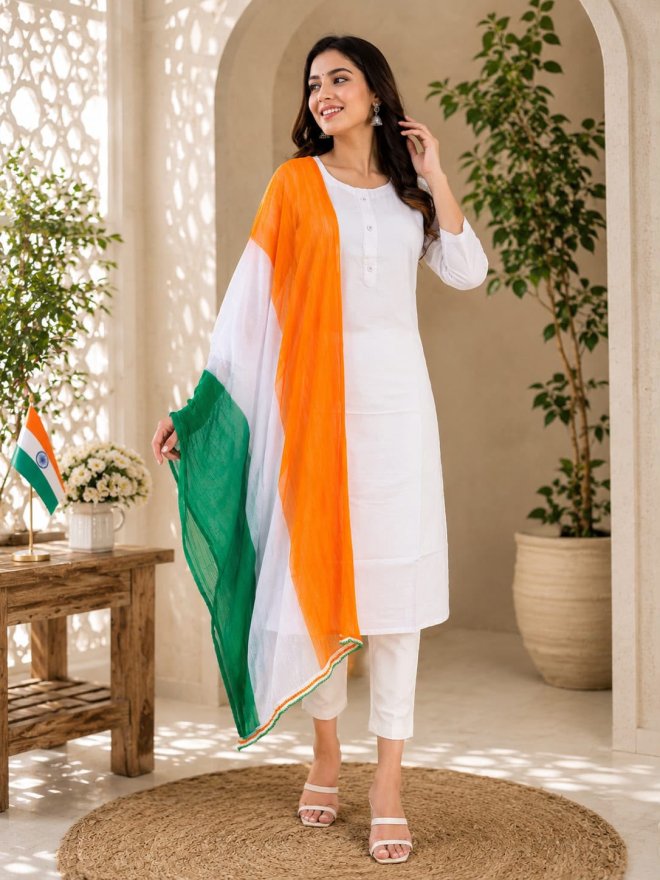 Tricolor Festive Dupatta