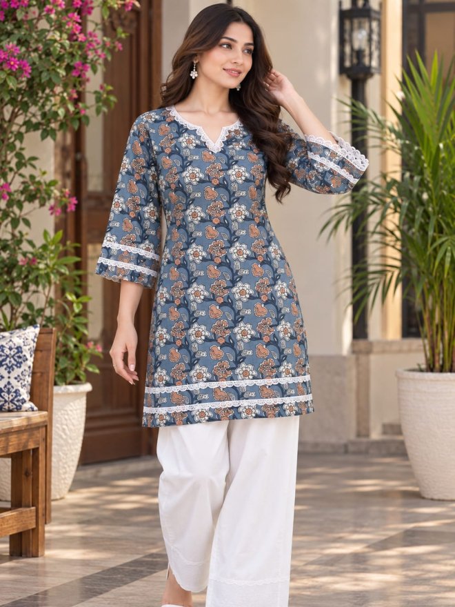 Floral Printed Farsi Salwar Suit Set